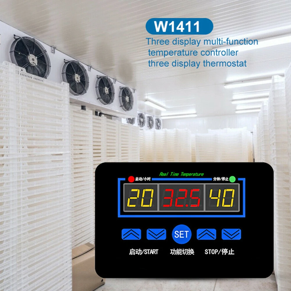 ترموستات رقمي مع تحكم ، 1 × ديجيتال ، ترموستات-55 ~ + درجة حرارة c ، من من من من من من نوع 12v ، 10A ، 90x60 ، أزرق DC 12V ، كرر