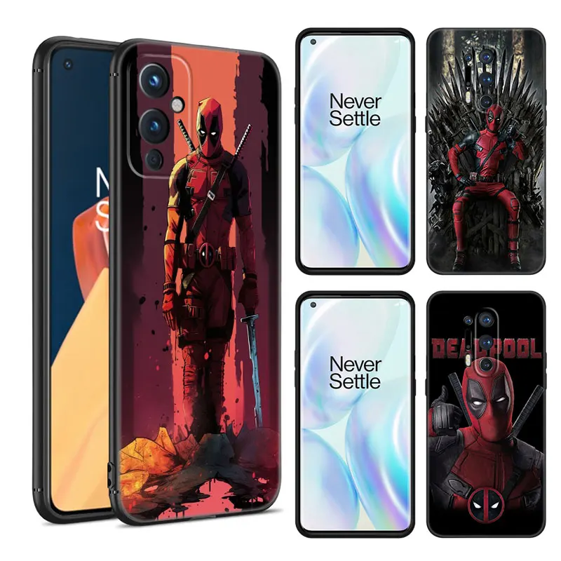 Cool Deadpool Black Silicone Phone Case For OnePlus 9 10 11 12 ACE 2V Pro 9RT 10T 10R Nord CE 2 3 Lite N10 N20 N30 5G