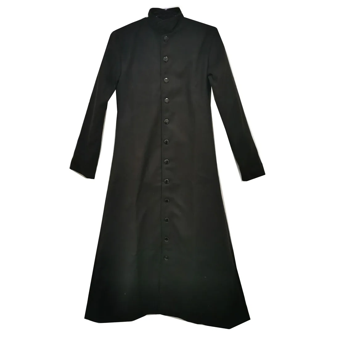 

2022 The Matrix Cosplay Customised Black Cosplay Costume Neo Trench Coat Wool Material