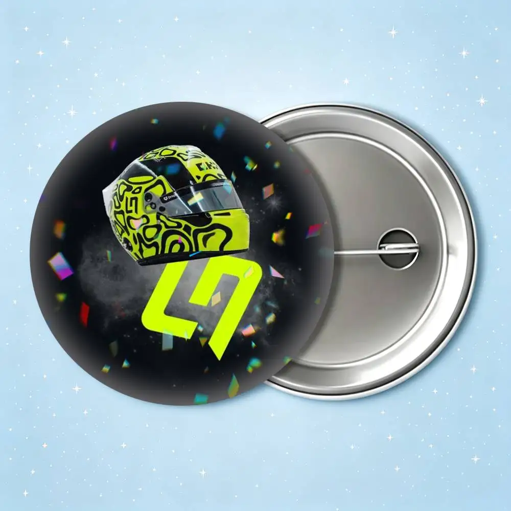 Hot Racing Driver Lando N-Norris 25mm 32mm 44mm 58mm 75mm Brooches Badges Pins for Accessories Gift