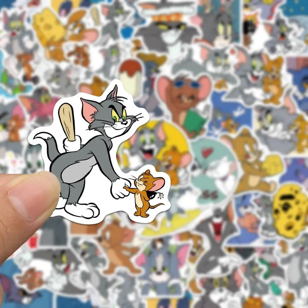 Cute Cartoon Tom Cat and Jerry Mouse Graffiti Stickers Laptop Phone Scrapbook Diary Luggage Stationery Sticker Kid Girl Toy gift