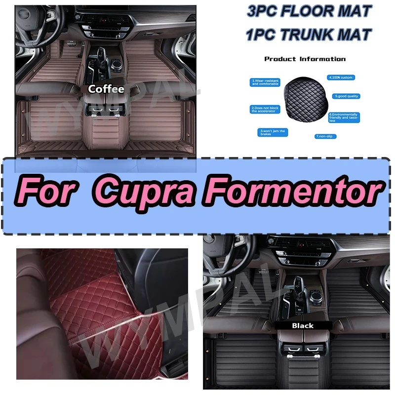 

Роскошные автомобильные коврики для Cupra Formentor 2022, авто, роскошные кожаные коврики