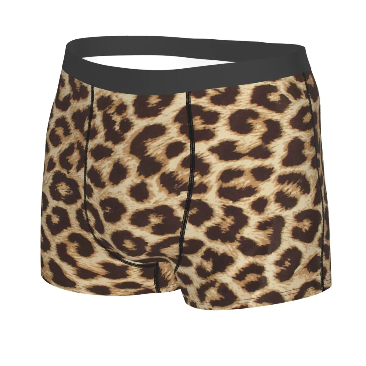 Custom Cool Leopard Cheetah Fur Hide Print Pattern Boxers Shorts Underpants Male Comfortable Briefs Underwear