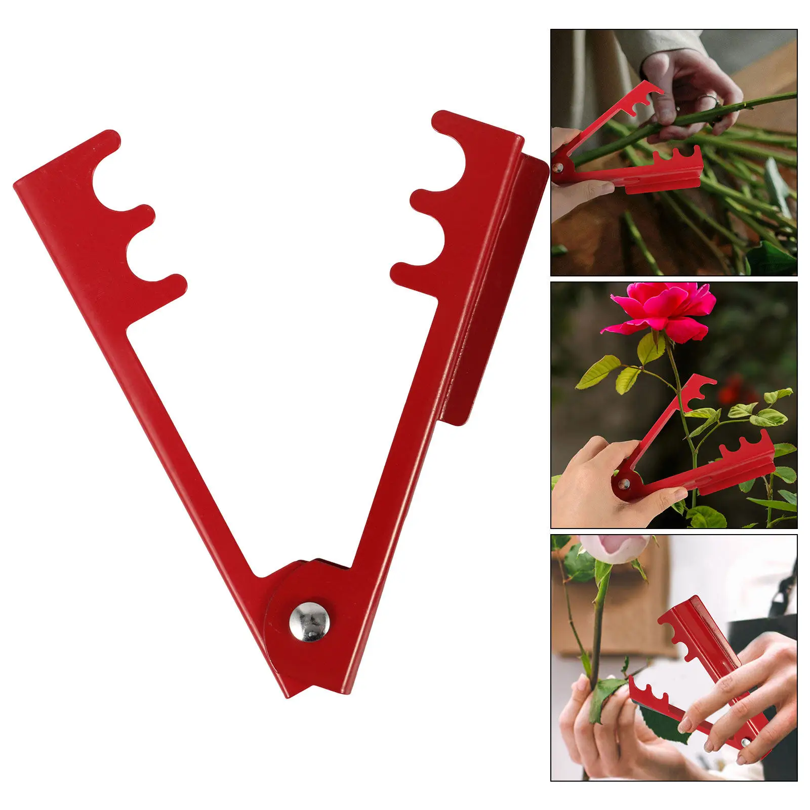 

Набор из 3 садовых плоскогубцев для удаления шипов с роз, с пружинной рукояткой, устойчивые к ржавчине, легкие, для обрезки цветочных стеблей, красные