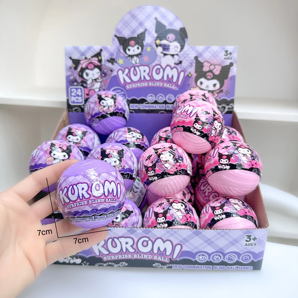 Caja ciega de huevo retorcido Kuromi creativa, bolso de muñeca con bola sorpresa, llavero colgante, figura de Anime bonita de dibujos animados, caja misteriosa, regalos para niños