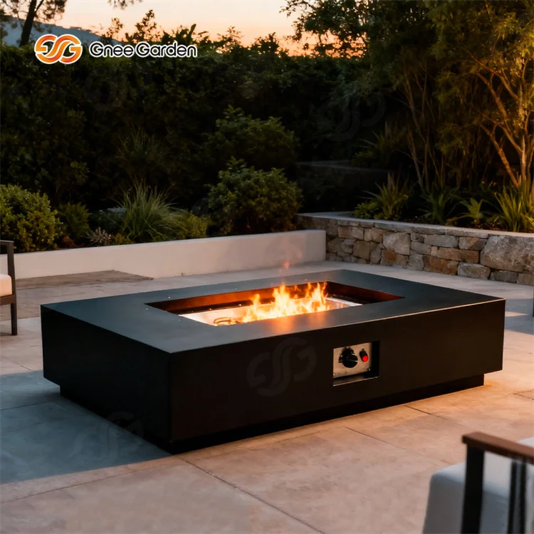 Modern Simple Style Outdoor Gas Fire Pit Tabletop Firepit For Patio Garden Backyard Heater Exterior Home Decoration Burner