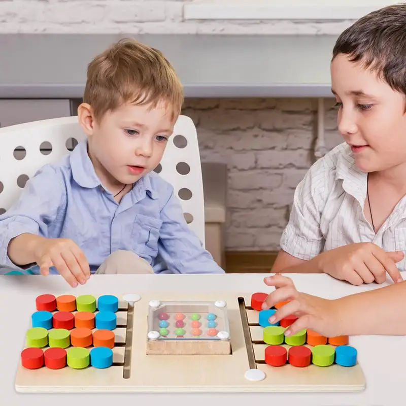 Jeu de société de tri de documents pour garçons et filles, jouet de puzzle assressenti, perles en bois, jeu de société pour deux joueurs, alth