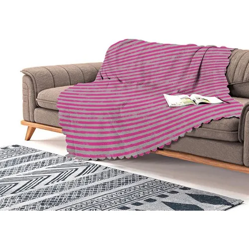 Realhomes Line Collage Pattern Modern Chenille Sofa Throw