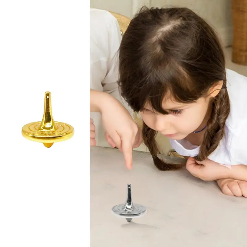 Metal Spinner Top Toy Stress Relief Toy Metal Top Gyro Toy Forever Spinner Tops For Enhance Attention