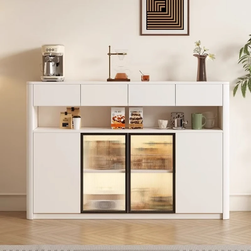 

Solid wood dining side cabinet integrated locker against the wall, living room household entrance cabinet