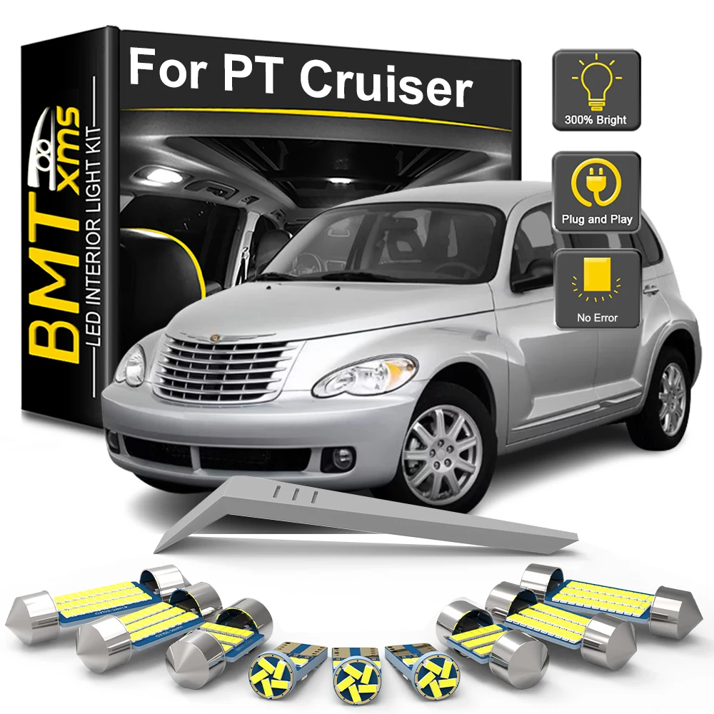 

BMTxms 12 шт. для Chrysler PT Cruiser 2000 2001 2002 2003 2004 2005 2006 2007 2008 2009 2010 комплект светодиодных ламп внутреннего освещения Canbus