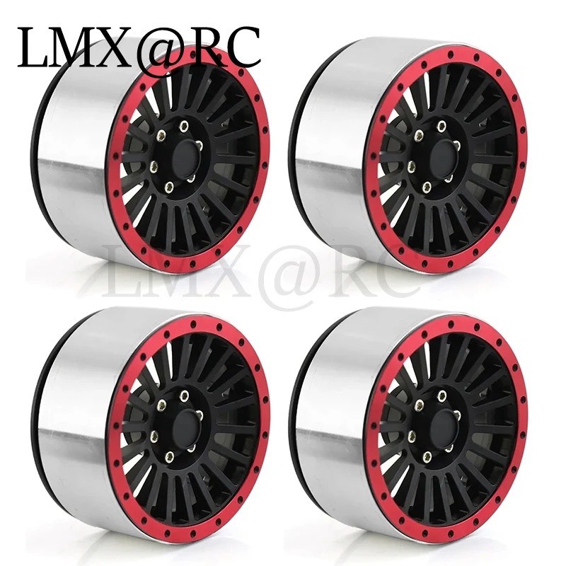 4pcs 2.6" Metal Beadlock Wheel Rim Wheel Hub for 1/8 1/10 RC Crawler Car Axial SCX10 Wraith RR10 Capra TRAXXAS TRX4 YK4082