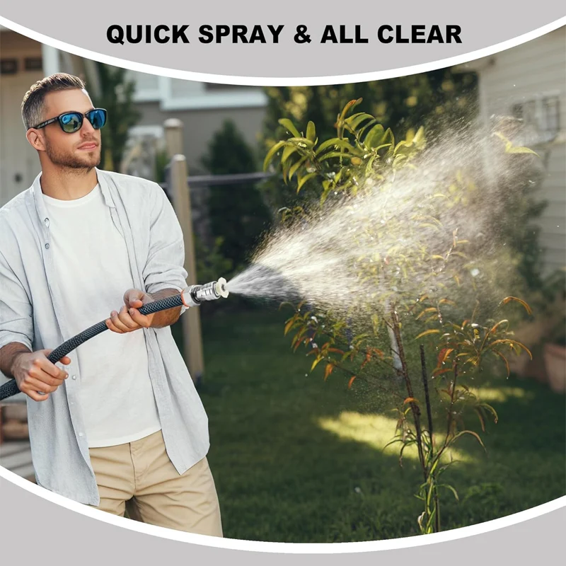 Garden Hose to Pressure Washer Adapter 3/4 GHT to 1/4 Quick Connect Convert Water Hose to Power Washer Connector Stainless Steel - view 6
