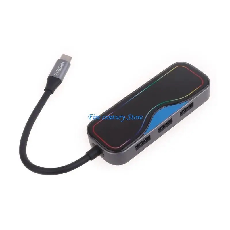 

J6PA Type C Hub 6 in 1 USB C Docking Station RJ45 Port Support Gigabit Ethernets