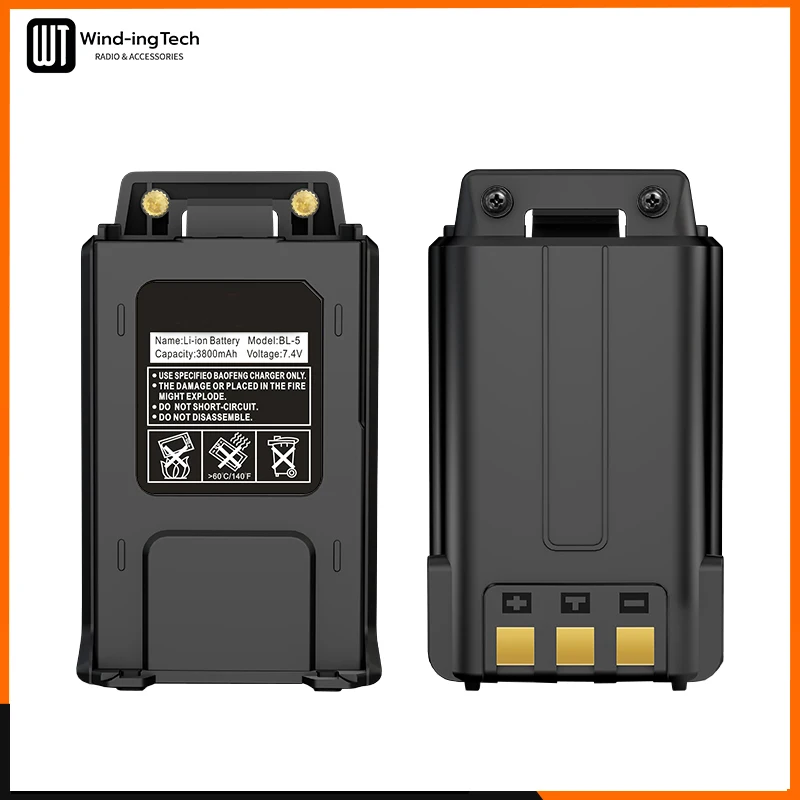 UV 5R Battery Baofeng Walkie Talkie 1800mAh/3800mAh Li-Ion Battery USB Type C Fast Charge Upgrad BL-5 For UV-5RE UV5R BF-F8 F9