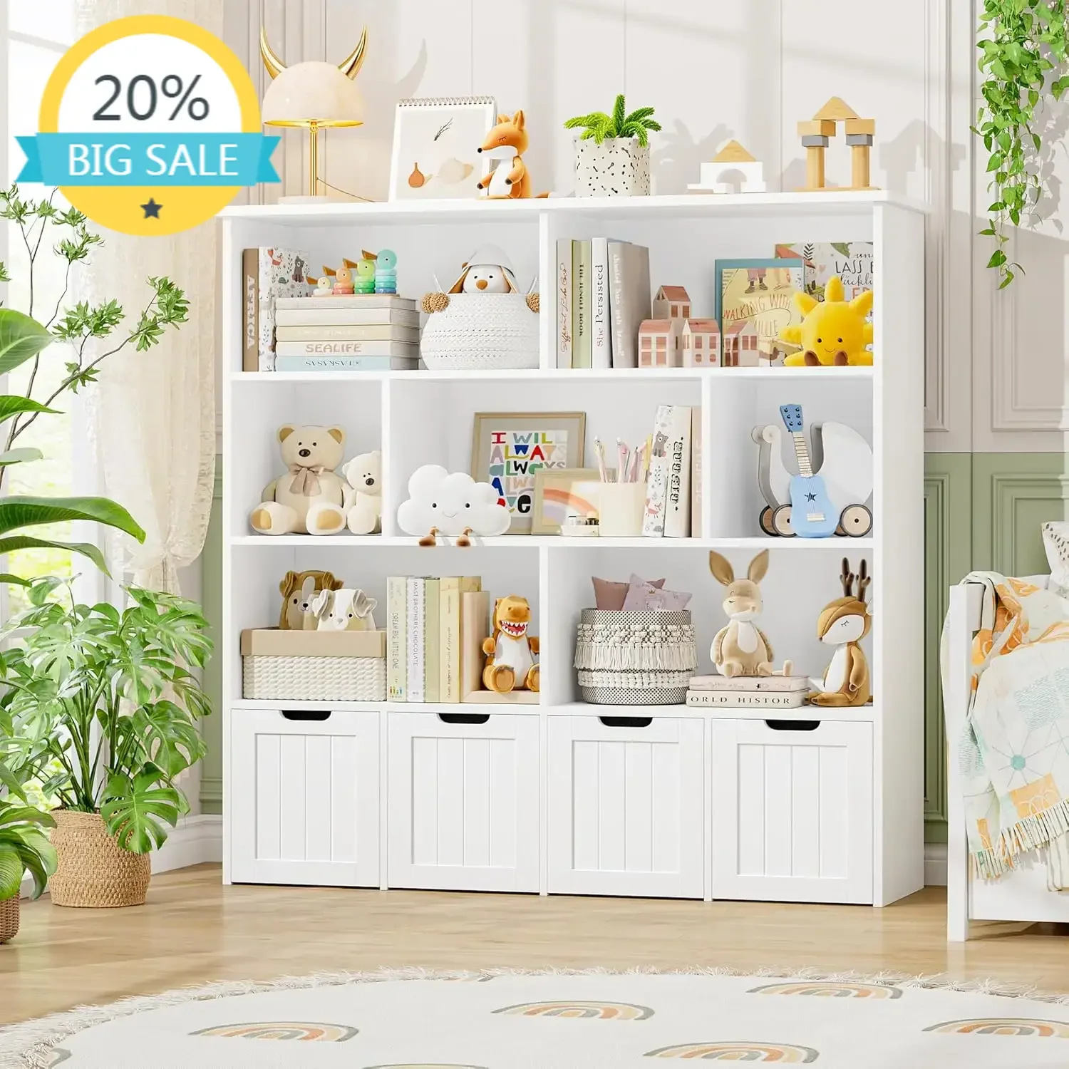 

Бестселлер: Органайзер для хранения игрушек, большой органайзер для игрушек с 4 выдвижными ящиками и 7 отсеками для хранения, полка-ящик для игрушек