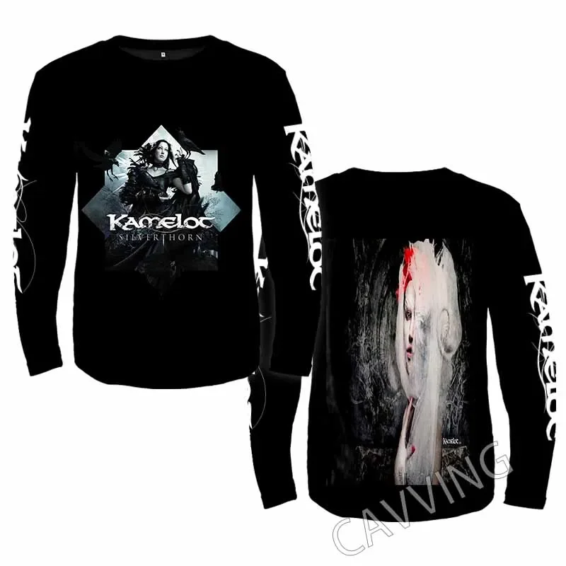 New Fashion Printed Kamelot Band  Rock  Crewneck Sweatshirt Gothic Top Harajuku Cotton Unisex Clothing Men Clothing AU2