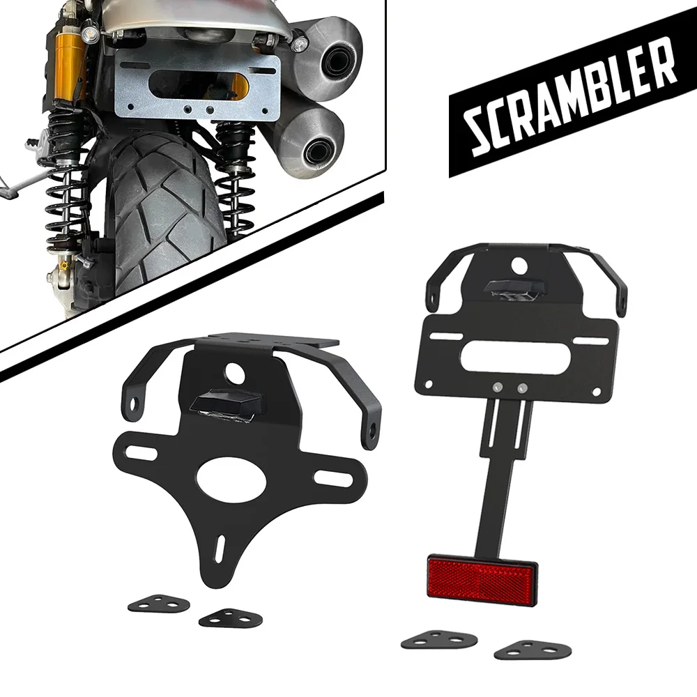 ขายึดป้ายทะเบียนมอเตอร์ไซค์ Scrambler 1200 X ปี 2024 2025 พร้อมไฟ LED สำหรับ Scrambler 1200 XE XC ปี 19-2022 2023