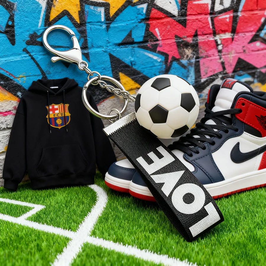 Neuer Fußball-Schlüsselanhänger, Unisex, 6 Farben erhältlich, das ultimative Geschenk für Fußballliebhaber, Tasche, Auto-Charm-Anhänger, dekoratives Zubehör