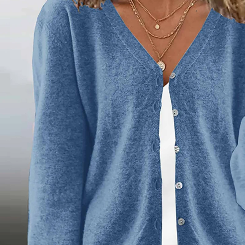 

Fashion Women Long Sleeve Knitted Cardigan Women Casual Autumn Winter O Neck Knitwear Female Elegant Jacket Tops
