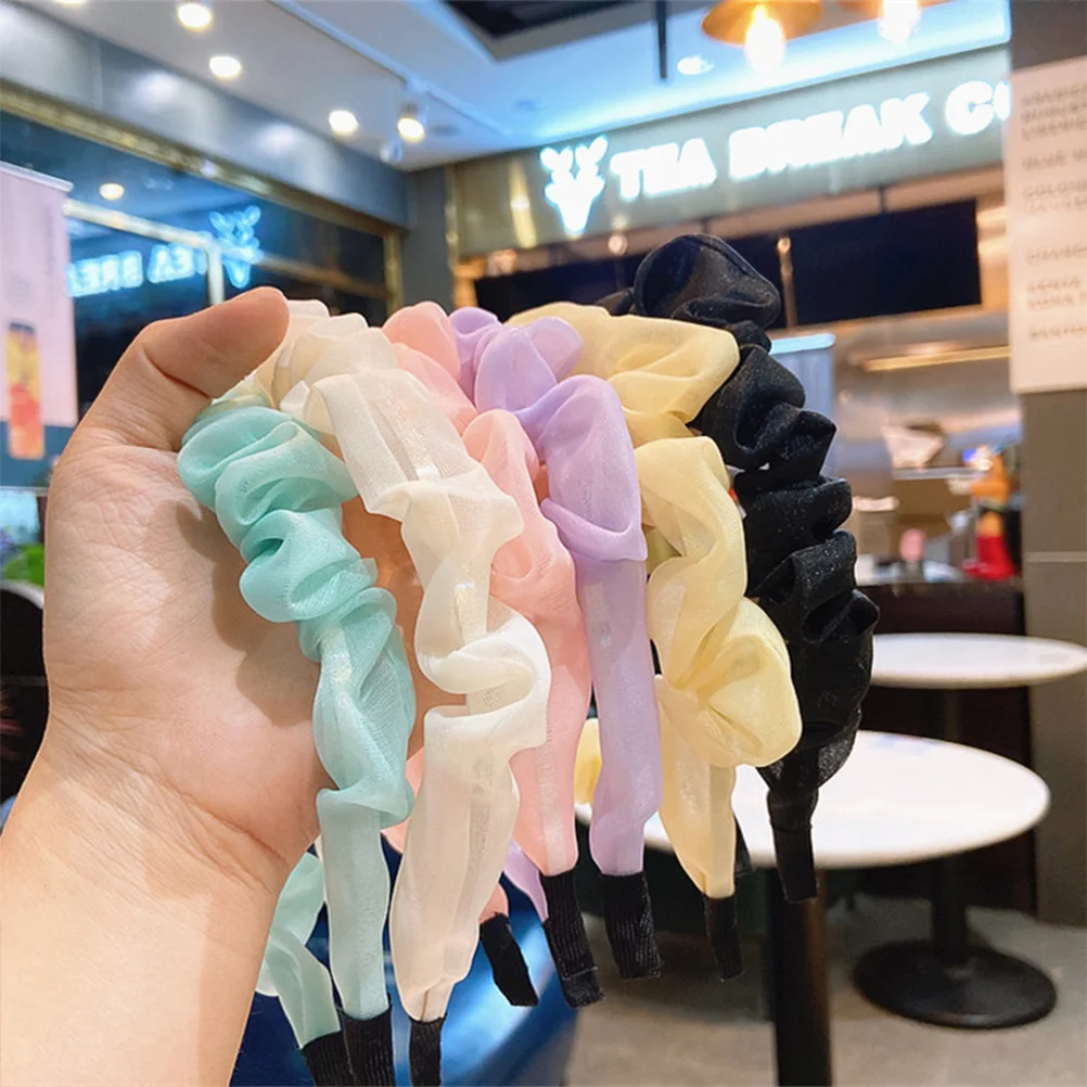 

5Pcs Solid Color Hair Bands Elastic Ponytail Holders Durable Hair Ties for Women Girls Everyday Wear Ponytail Holder