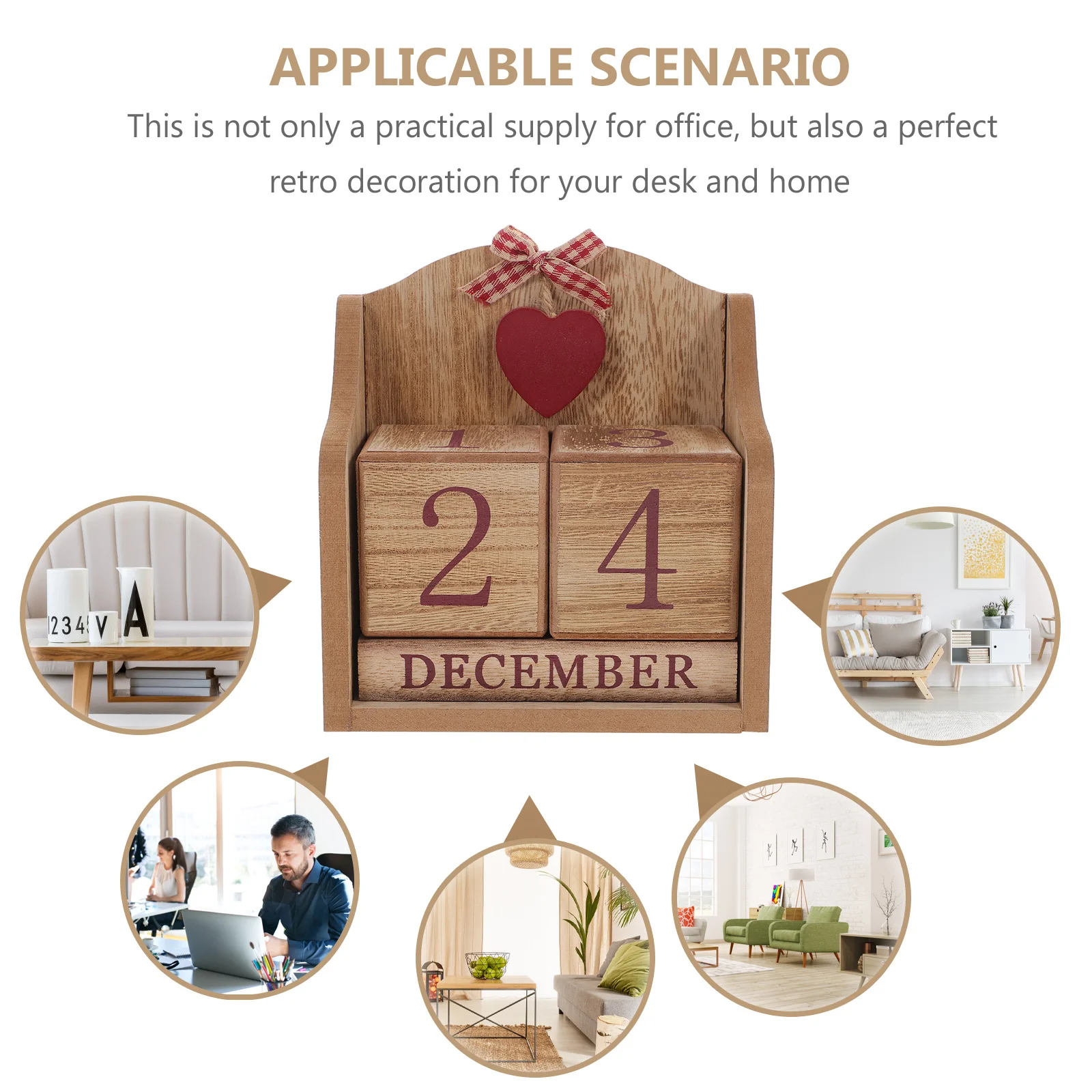 التقويم الدائم الخشبي مكعبات خشبية كتلة التاريخ مكتب عمل ديكور سطح المكتب التقويم كتل سنة مستديرة الاستخدام المطبوعة