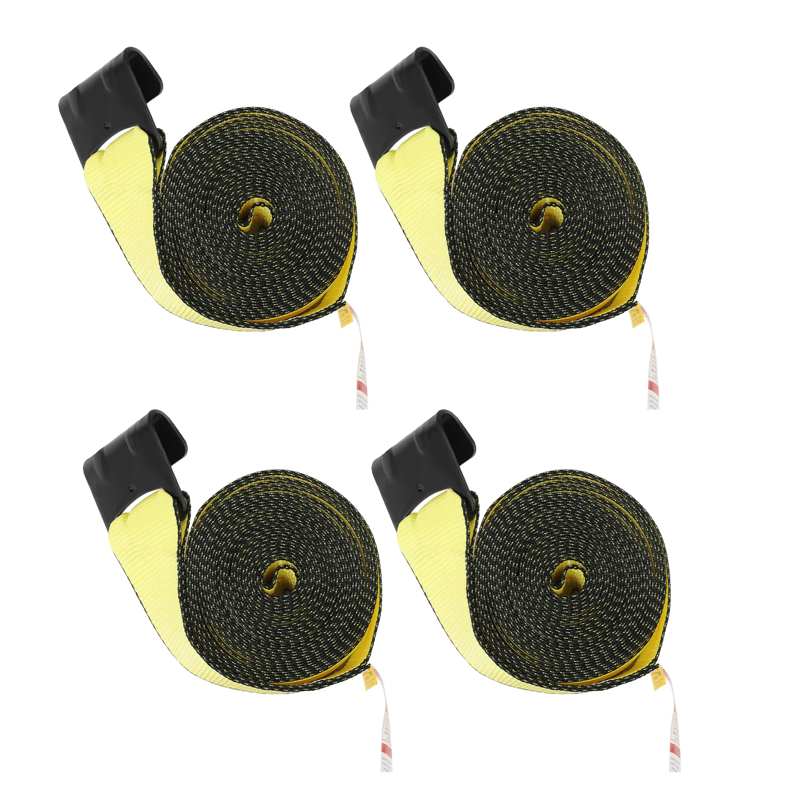 Amarelo Heavy Duty Winch Straps, Amarre com gancho plano, Controle de carga para reboque utilitário de caminhão, WLL #, 4 "x 40"