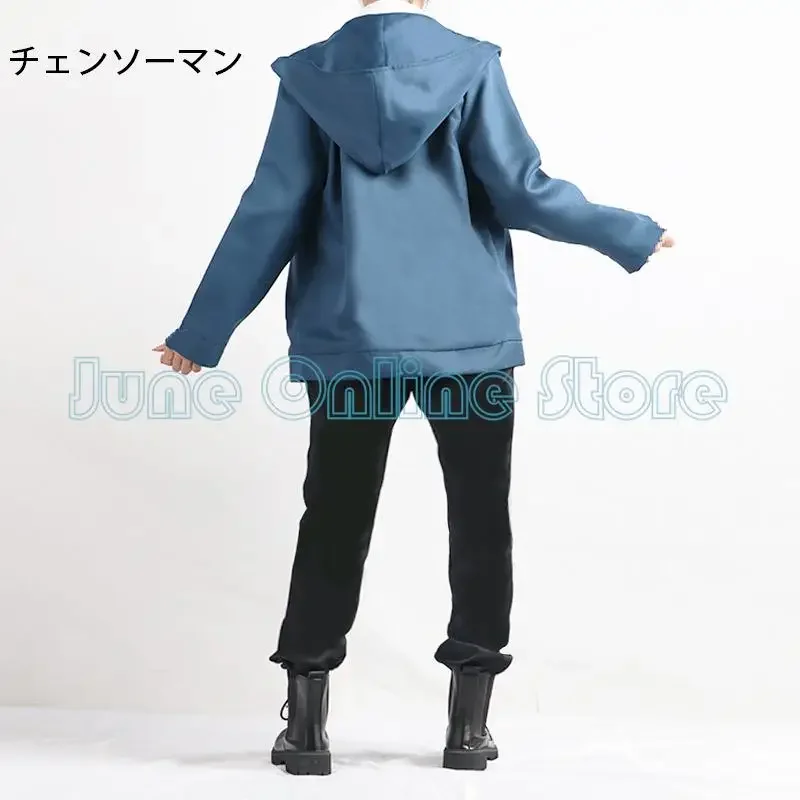 Anime Power Cosplay Kostüm blau rot Jacke Hosen Perücke Uniform Anzug Halloween Weihnachts kostüme für Frauen