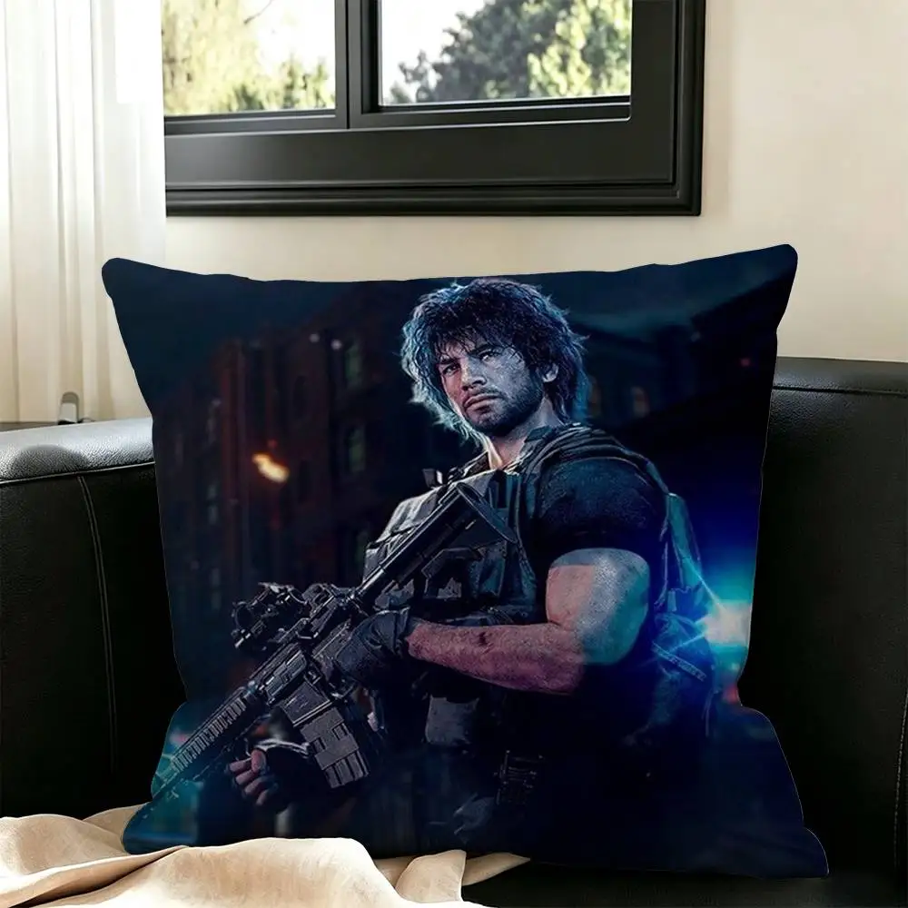 R-Resident E-Evil Carlos Oliveira  Pillow Case Square Double-Sided Sofa Cushion Cover Bedroom Bedside Pillow