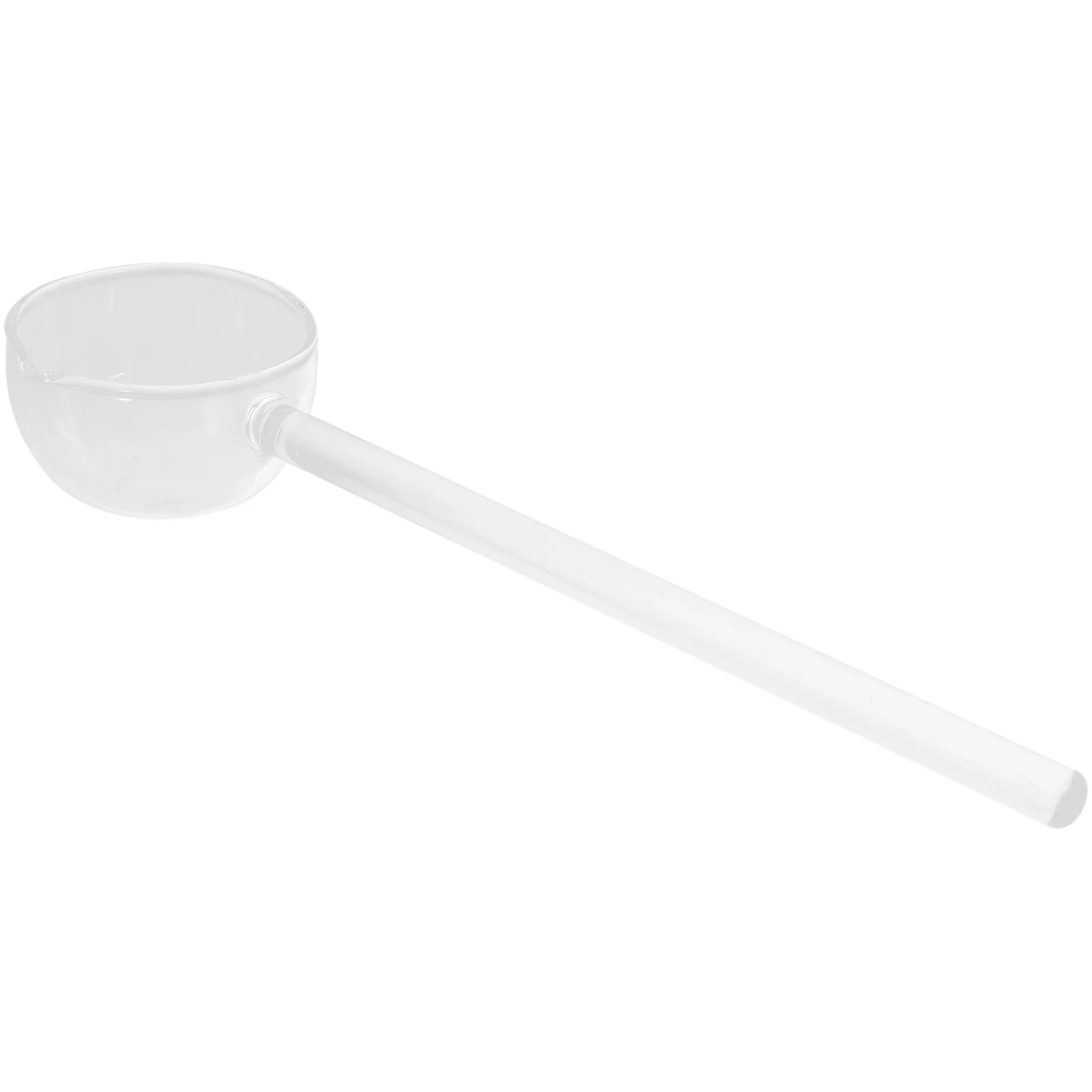 

Ergonomic Handle Glass Spoon Coffee Stirring Scoop Elegant Design Soup Dessert Milk Tea Juice Mixing Stirring Spoon