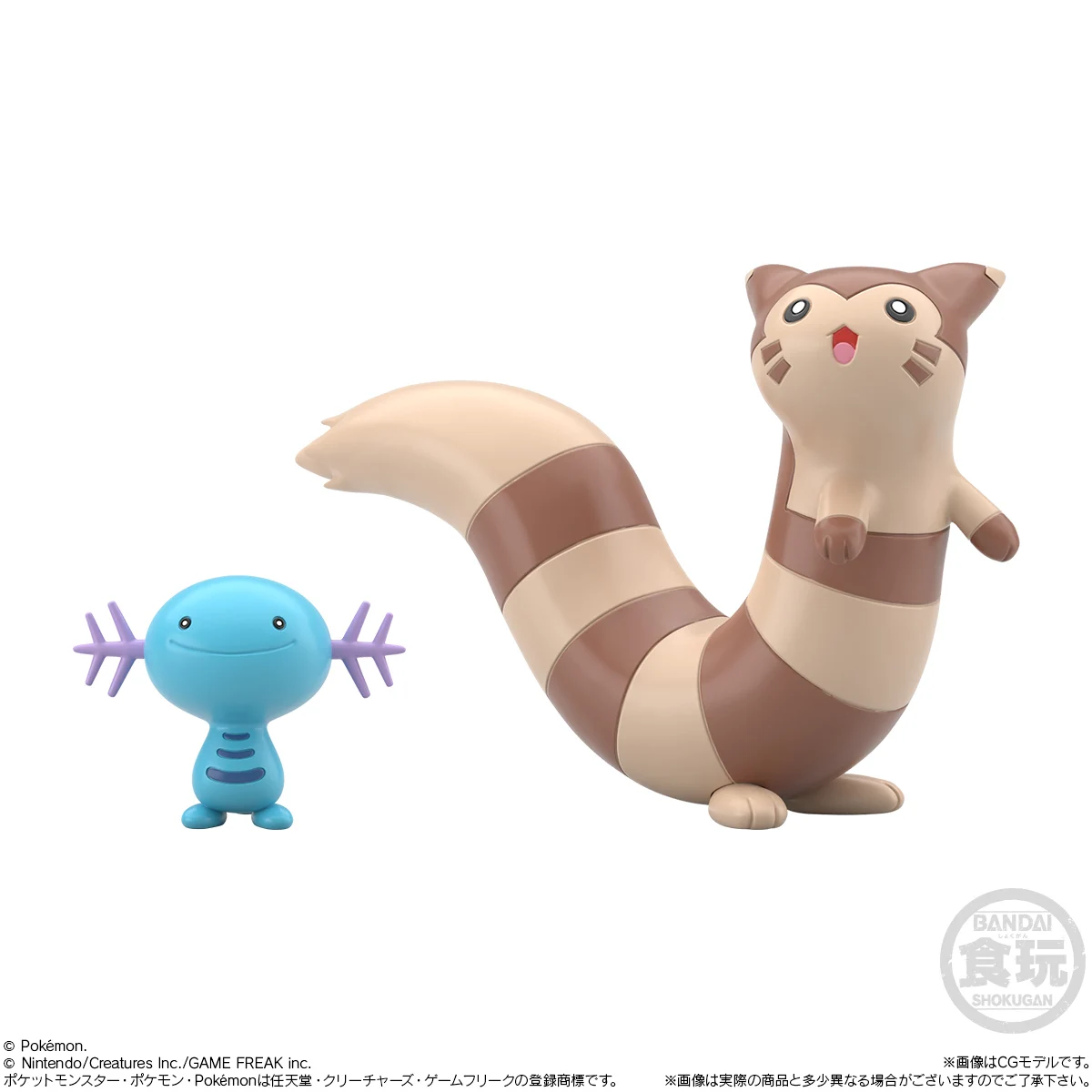 Stock Original Anime Figure Bandai Pokemon Scale World Johto Region Sentret Teddiursa Wooper Marill Action Figurine PVC Toys