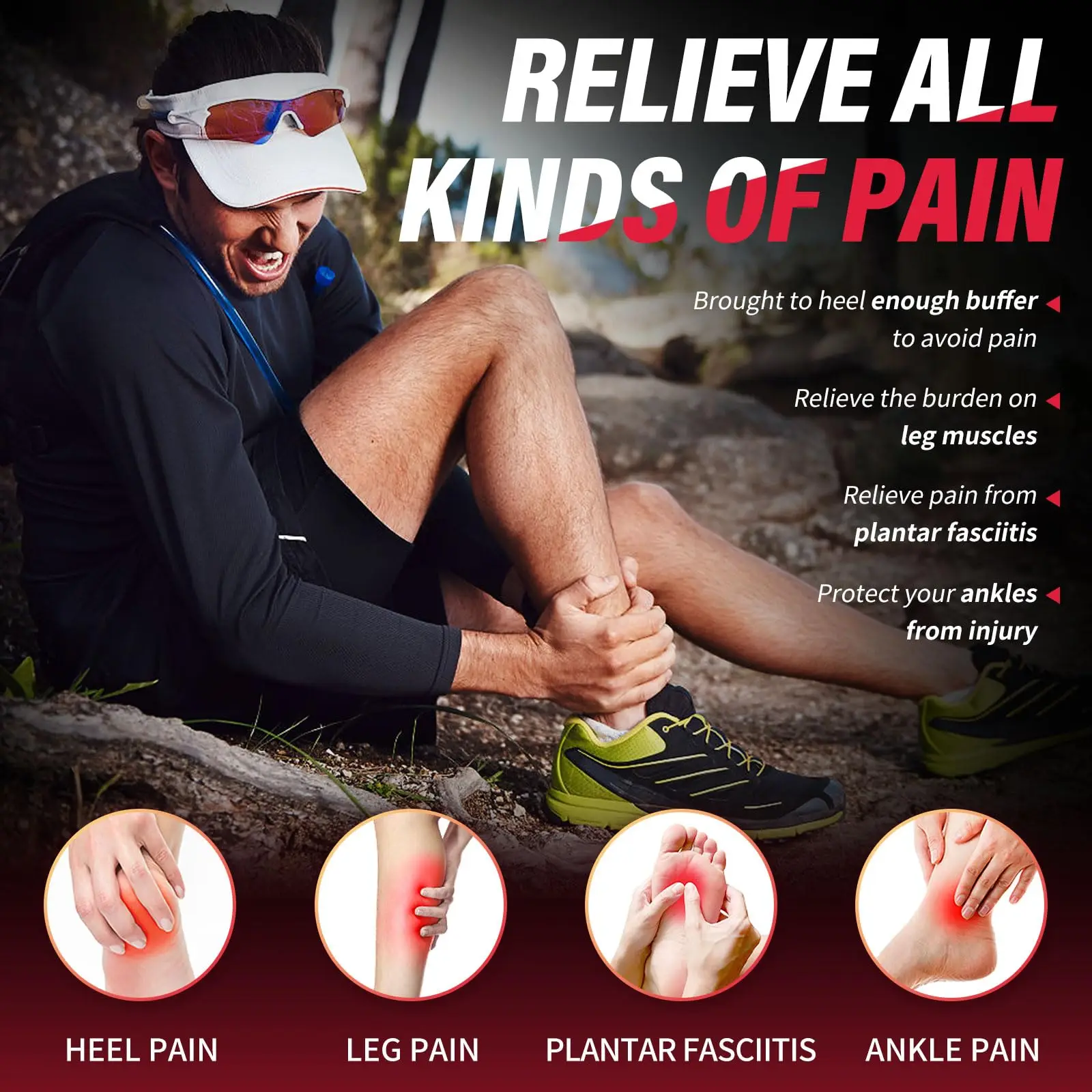 Plantillas Premium para pies, Gel PU, absorción de golpes, transpirables, cómodas, ligeras, absorbentes del sudor, almohadillas para zapatos, 1 par