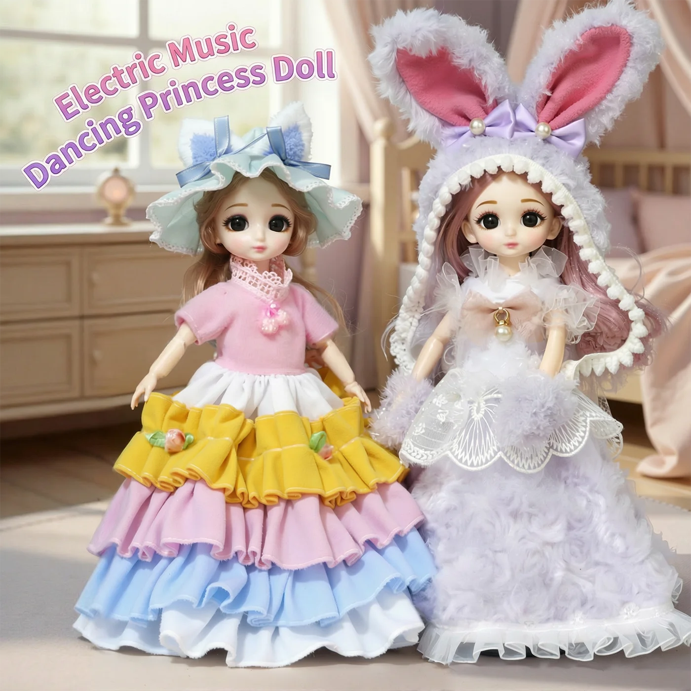 Poupée ange dansante électrique, robe de mariée à la mode, princesse, musique chantante avec lumière LED, cadeau d'anniversaire pour filles et enfants