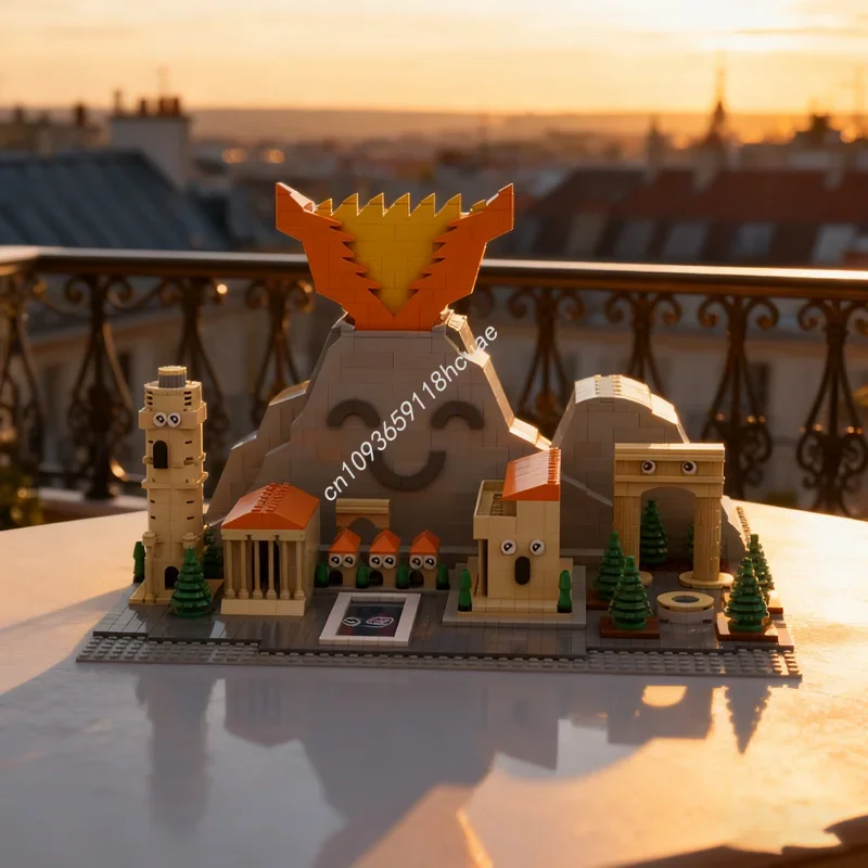 

1641pcs MOC Bad day Pompeii Classiced Model Building blocks Architecture toys Assemble Christmas gift DIY creative idea Kids