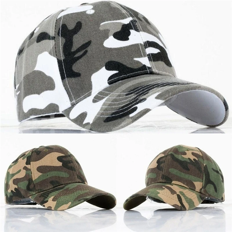 Baseball Cap Outdoor Sport Caps Leisure Army Camo Hat Sunscreen Duck Tongue Hat Snapback Caps Men's and Women's Camouflage Caps