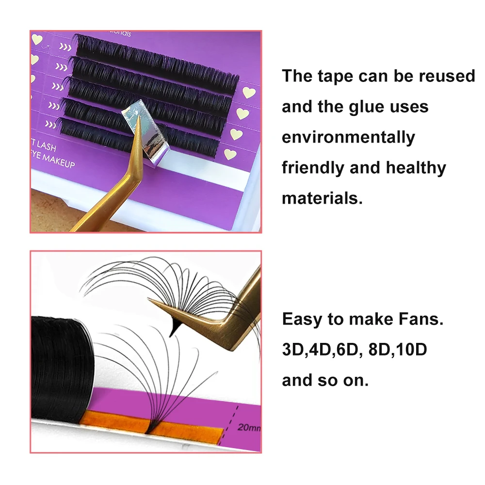 TBestt Cashmere Easy Fanning Lashes Soft Blooming Volume Eyelash Extensions Automatic Fans Easy Fans Eyelashes Extensions