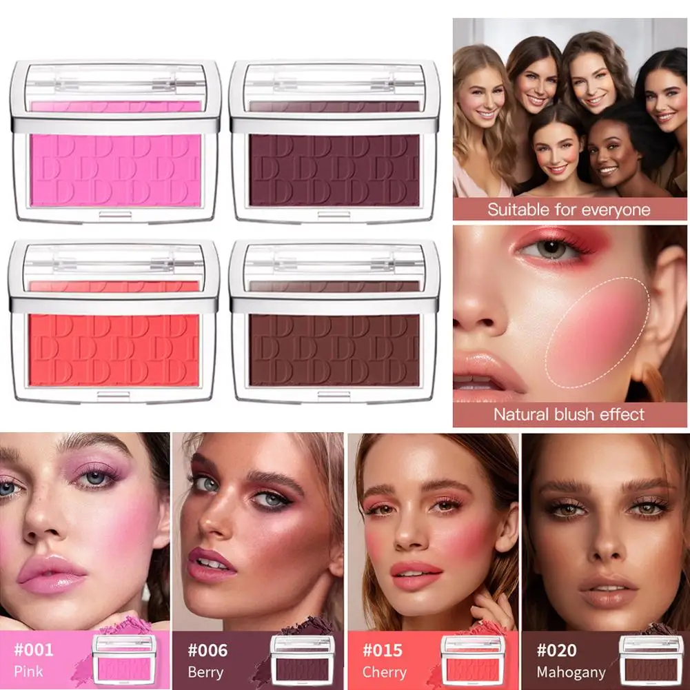 Matte Embossed Rosy Blusher High Pigmented Face Contouring Makeup_voghion.com