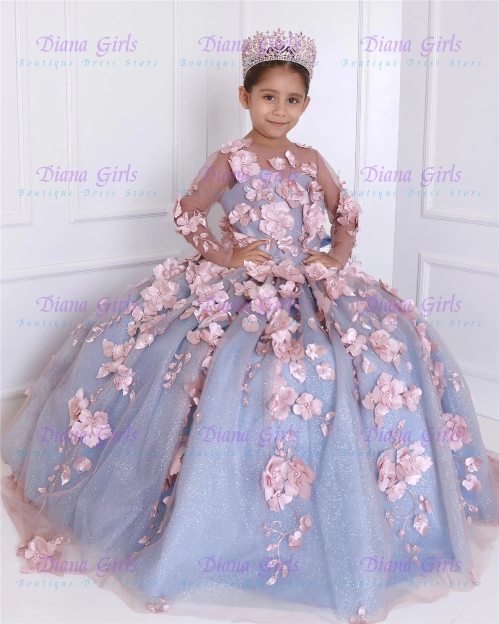 

Роскошное платье для девочек с цветочным узором, качественный пышный тюль с золотой аппликацией для свадьбы, вечерние платья для маленьких принцесс на день рождения и праздники