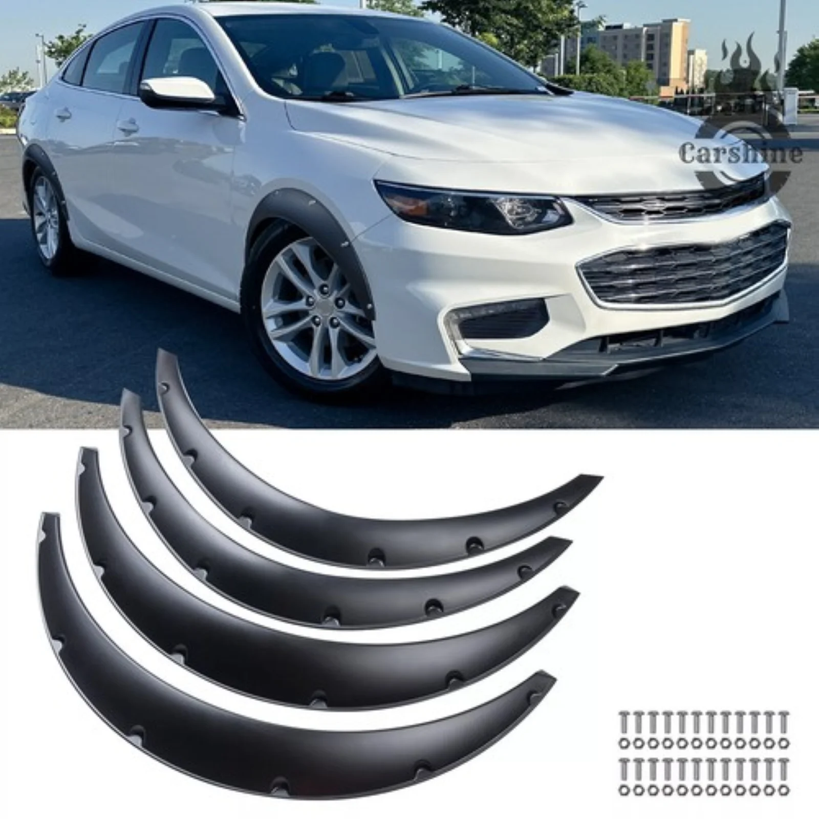 

Для 13-22 Chevrolet Malibu Black Fender Flares, очень широкие колесные арки, комплект кузова