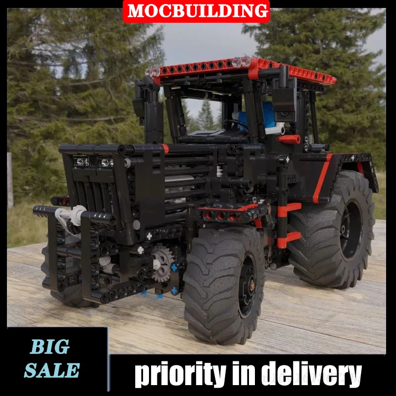 MOC City Technology Tractor Model Building Block Assembly Vehicle Boy Birthday Gift Toy