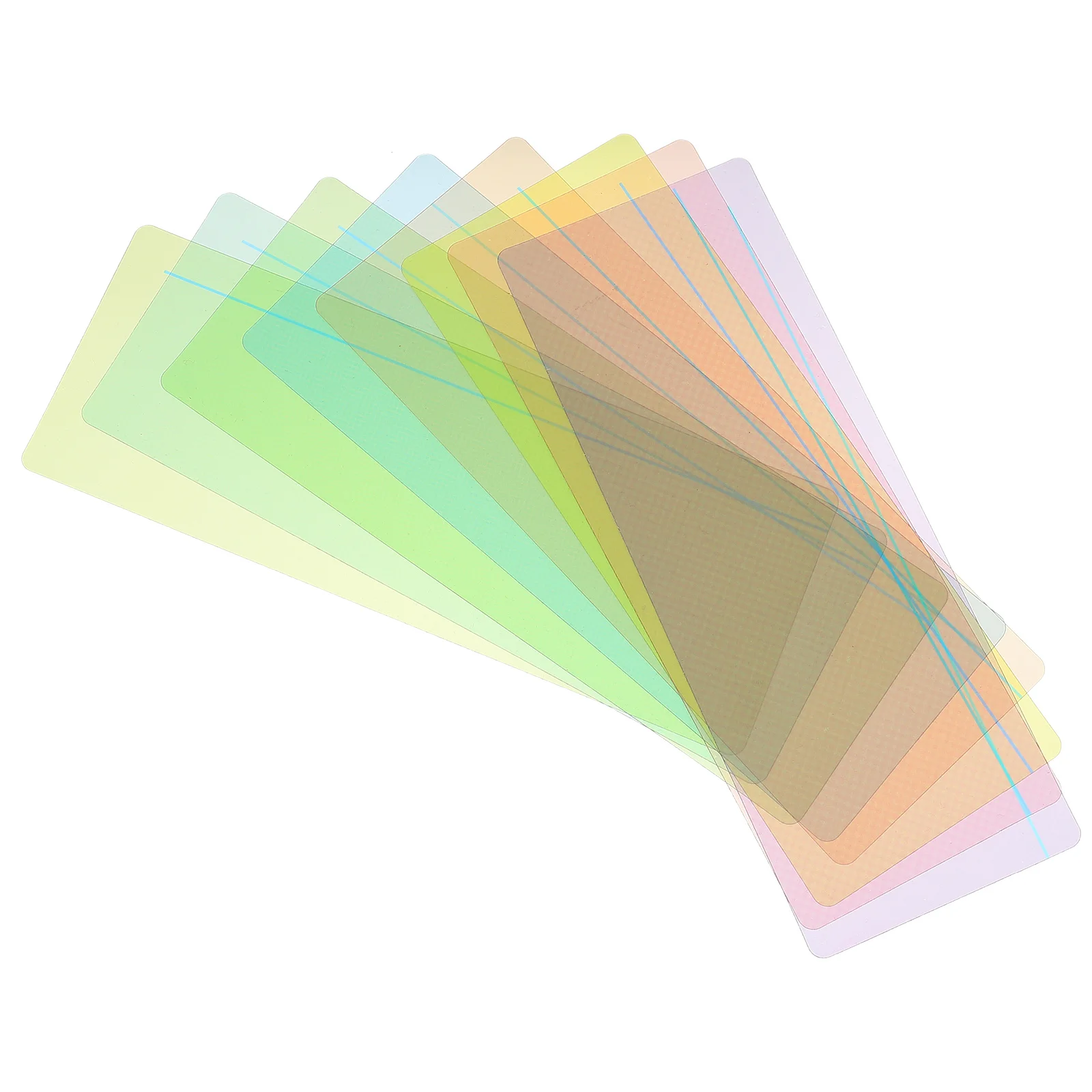 8 قطعة شرائط القراءة الإشارات المرجعية الموجهة الملونة تسليط الضوء على علامات الصفحة تتبع علامات PVC لعسر القراءة #1