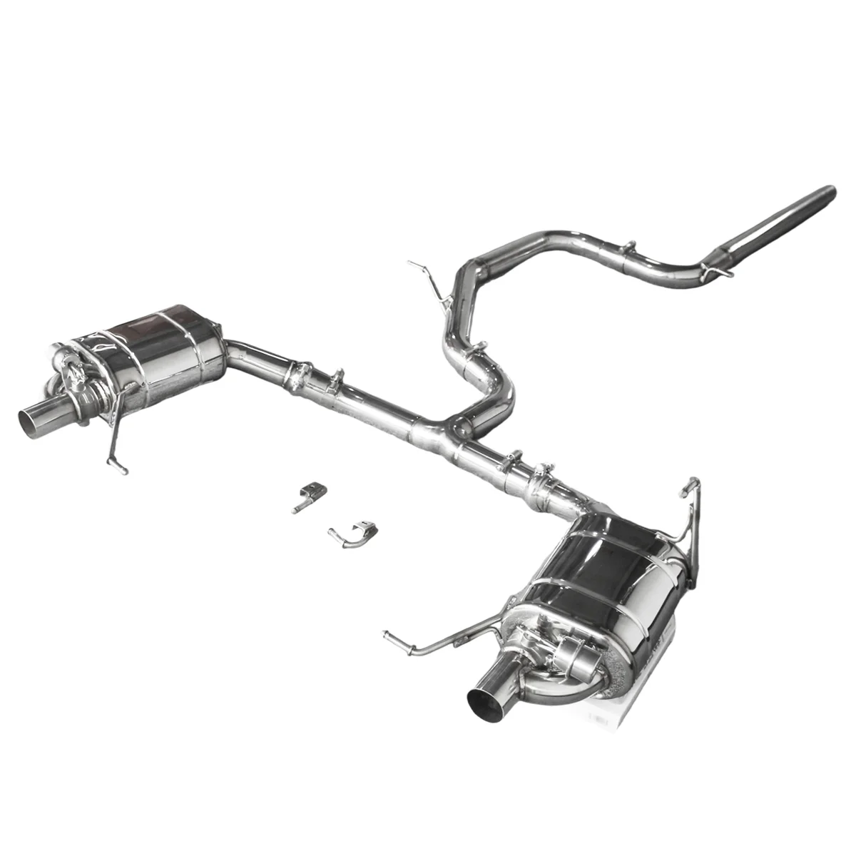 Sport Exhaust System for B6/B7 CC Sedan 2.0T - T304 Stainless Steel, Quad Tips, Direct Bolt-On