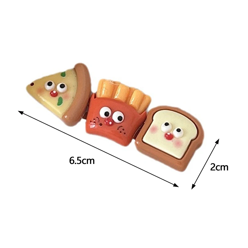 Kawaii Cartoon Pizza Burger French Fries Simulation Food Hair Clip For Women Girls Versatile Side Clip Funny Hair Accessories