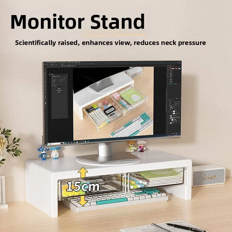 neck-protector-computer-monitor-stand-with-drawer-shared-workstation-storage-box-universal-laptop-holder-organizer-rack