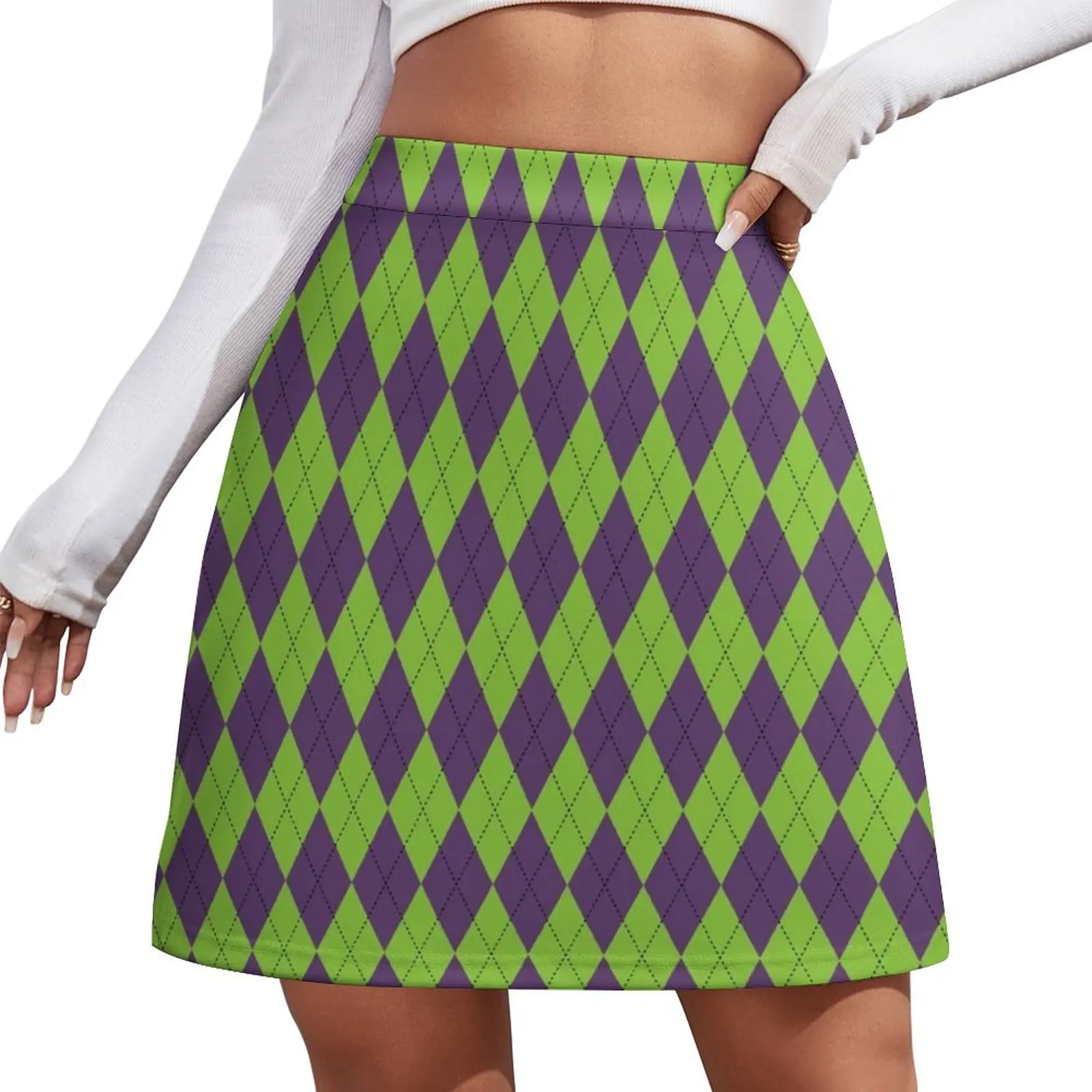 Joker'd Argyle Mini Skirt night club outfit skirts Woman skirts