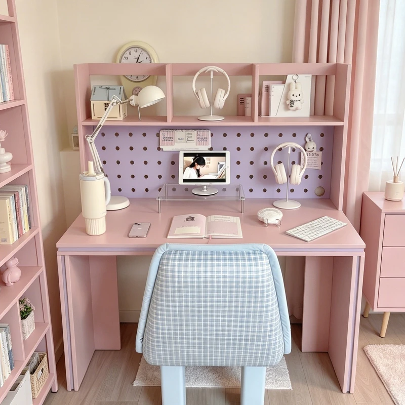 Magic painted color storage computer desk bookshelf bedroom desk desk dopamine furniture study large capacity study table
