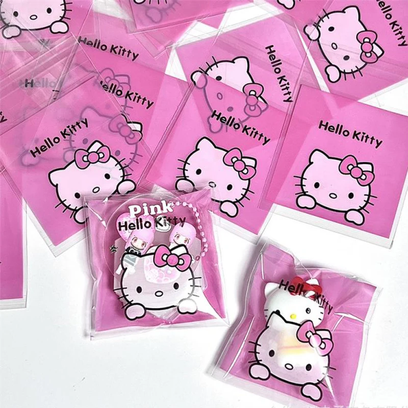 Miniso Sanrios Hellokittys Sealed Bag Packaging Bag Cartoon Bracelet Storage Bag Self-Adhesive Printing Birthday Gift For Girls