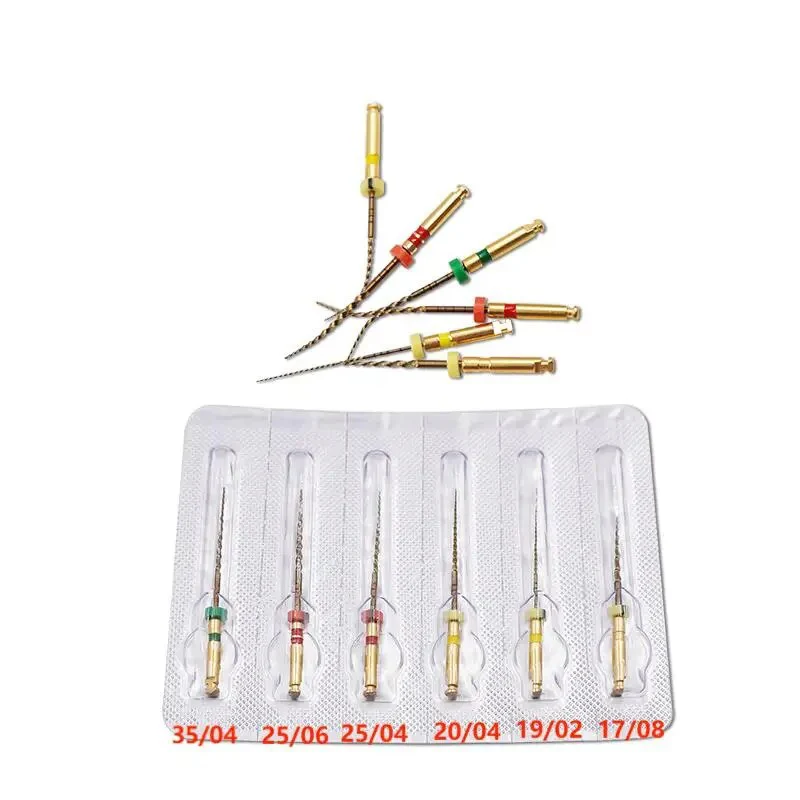 6pcs/pack Dental Endodontics Reciprocating NITI Heat Activated Root Canal Rotary Files Oral Therapy Equipments Accessories