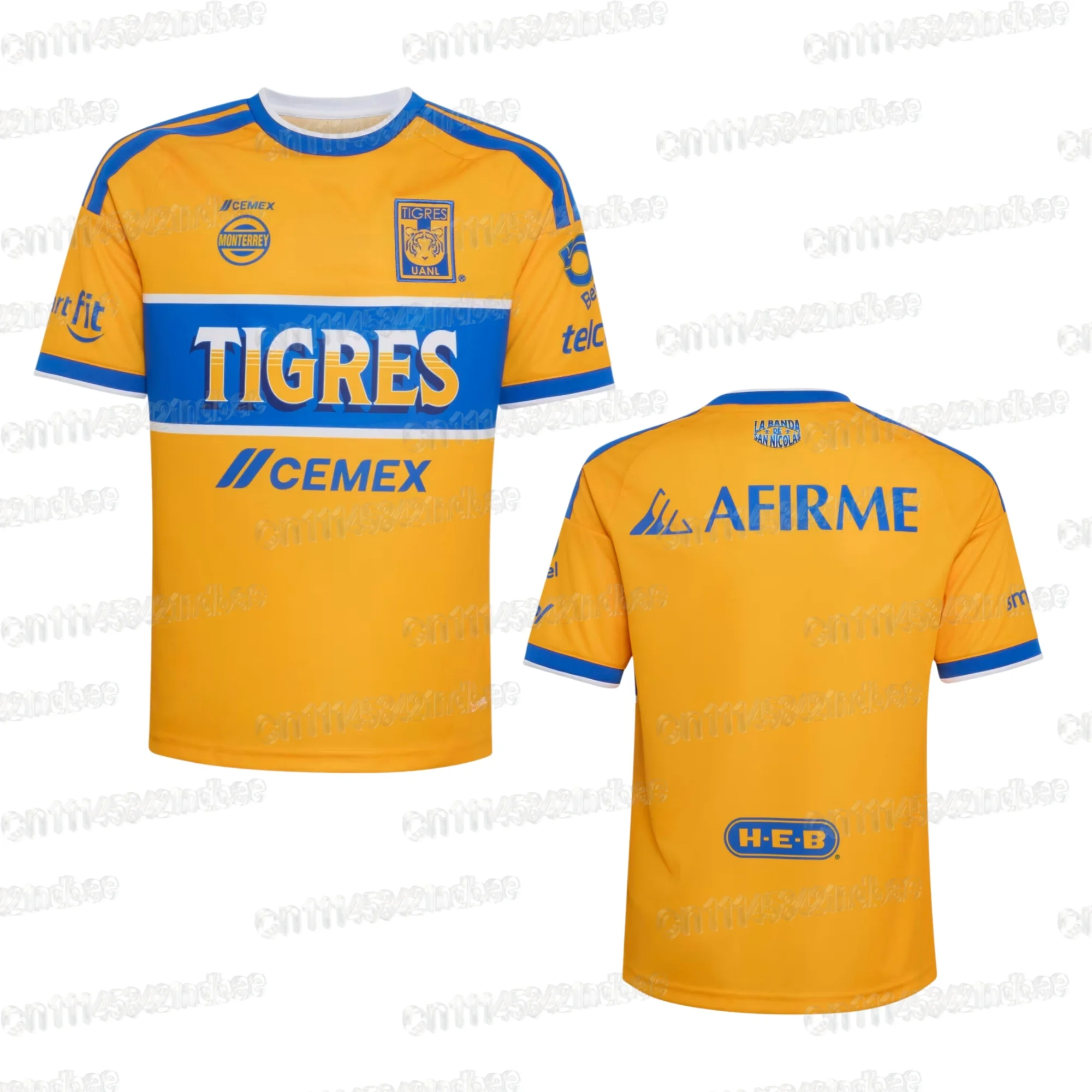 Saison 2026 Tigres UANL Fußballtrikot Herren Sommer Neu 3D-Druck Sport Fußball T-Shirt Atmungsaktiv Schnelltrocknend Familienoutfit – Detail 5
