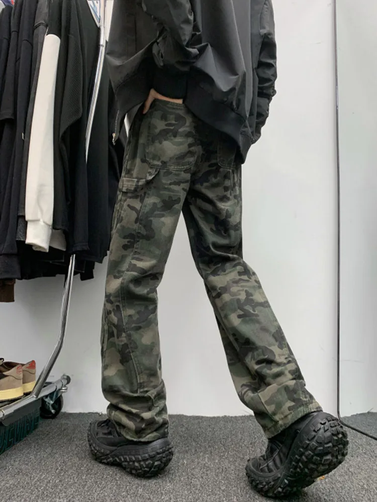 

Весна 2024, новые мужские рабочие брюки в стиле хип-хоп, камуфляжные джинсовые повседневные свободные прямые брюки Faion Urban Sle, антимикробные